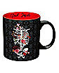 Dead Inside Floral Skeleton Coffee Mug 20 oz.