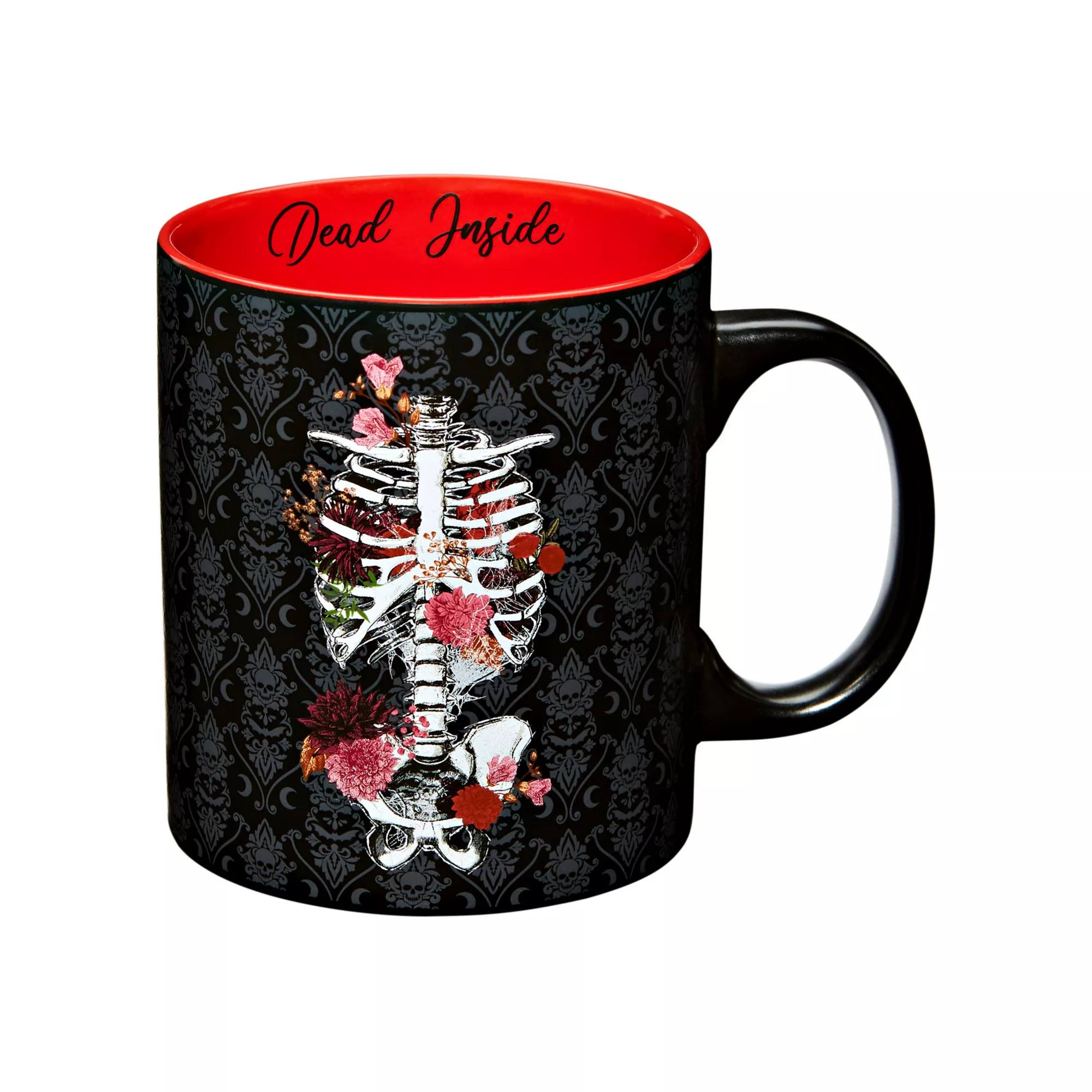 Dead Inside Floral Skeleton Coffee Mug 20 oz. at Spencer's