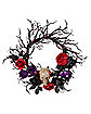 Light-Up Rose Skull Wreath