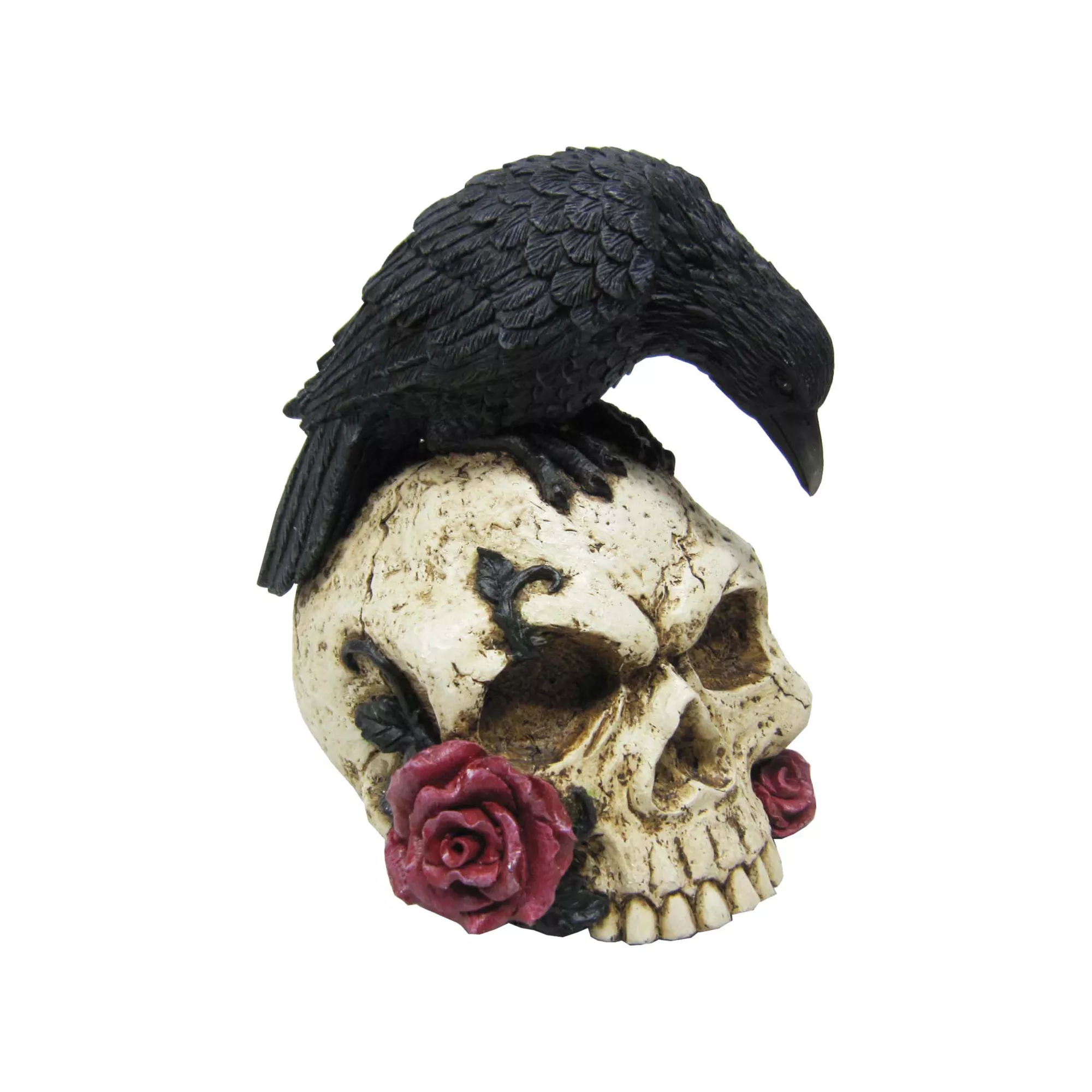 Gothic Noir Raven Skull Table Topper at Spencer's