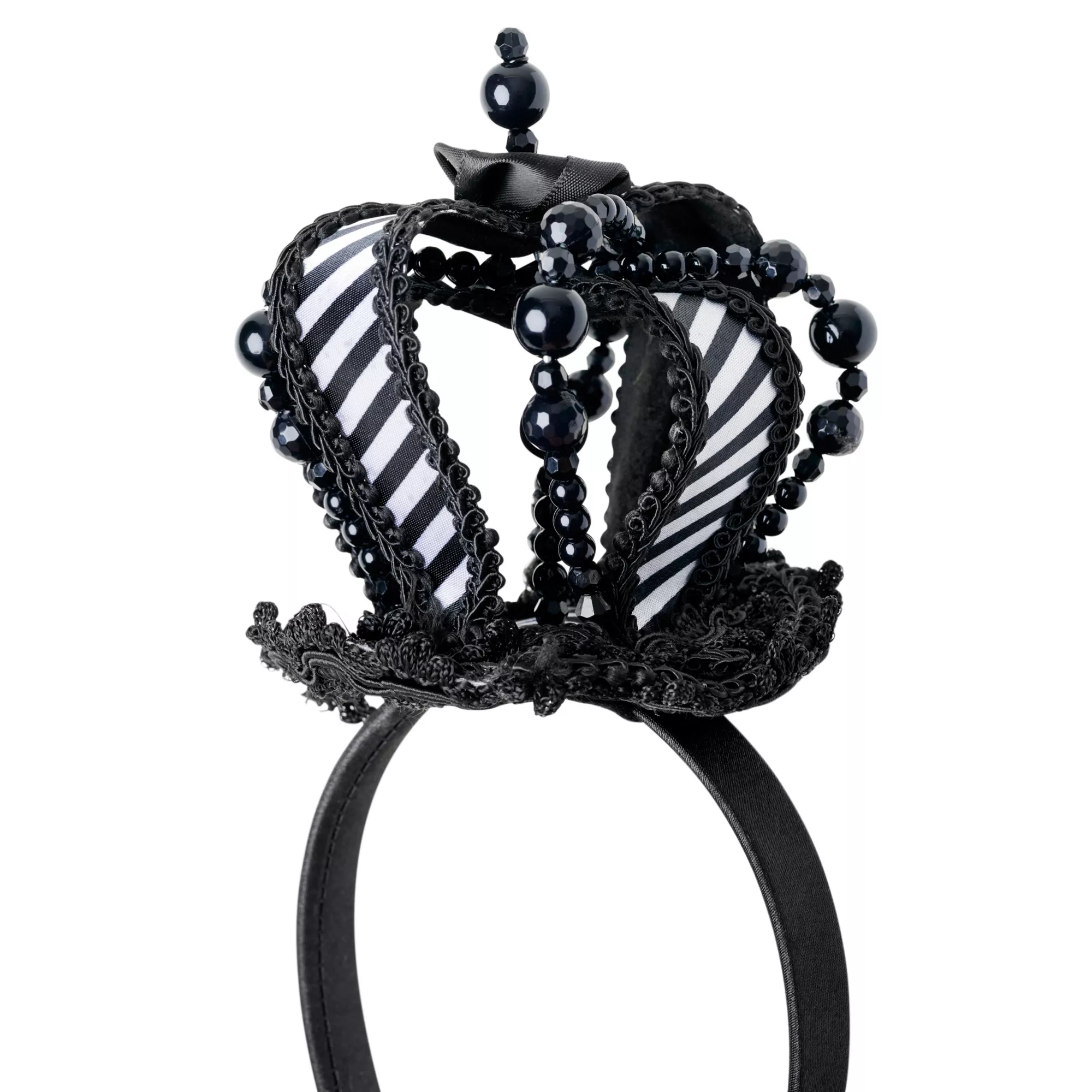 Black and White Mini Queen Crown Headband at Spirit Halloween
