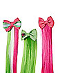 Pink and Green Bow Hair Extensions - Disney Zombies