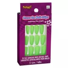 '80s Green Press On Nails at Spencer's