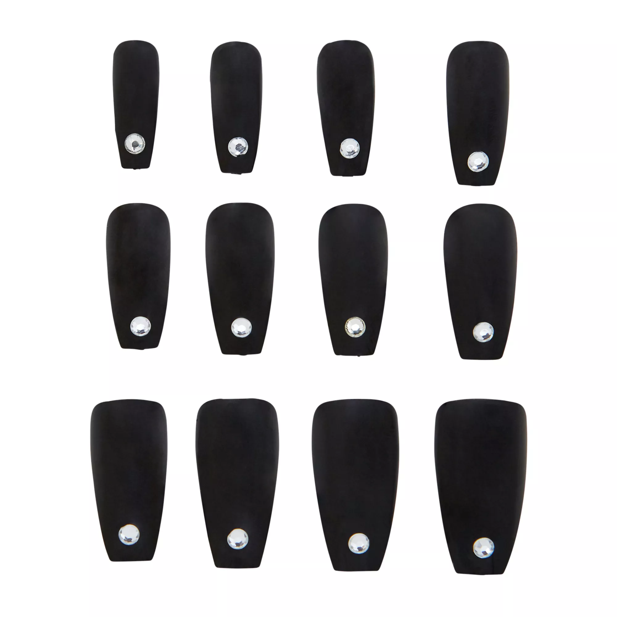 '80s Black Press On Nails at Spencer's