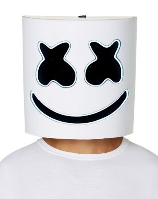 Adult Light Up Led Marshmello Half Mask Spirithalloween Com