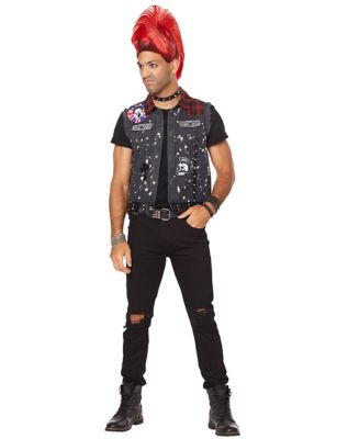 Punk denim vest sale