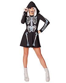 Skeleton with Giant Face Boys Girls Fancy Dress Halloween Kids Childrens Costume