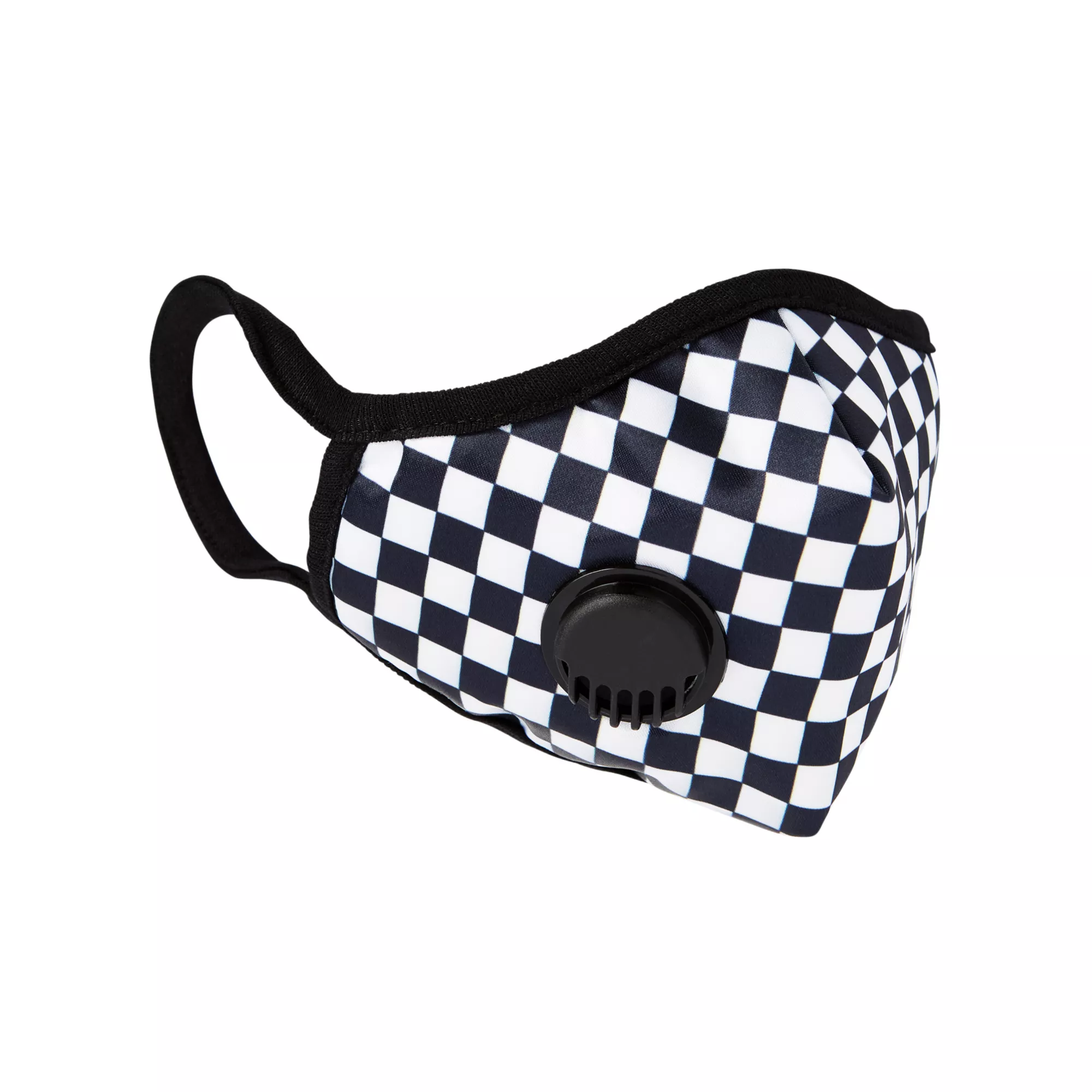 Checkered Black and White Face Mask at Spencer's