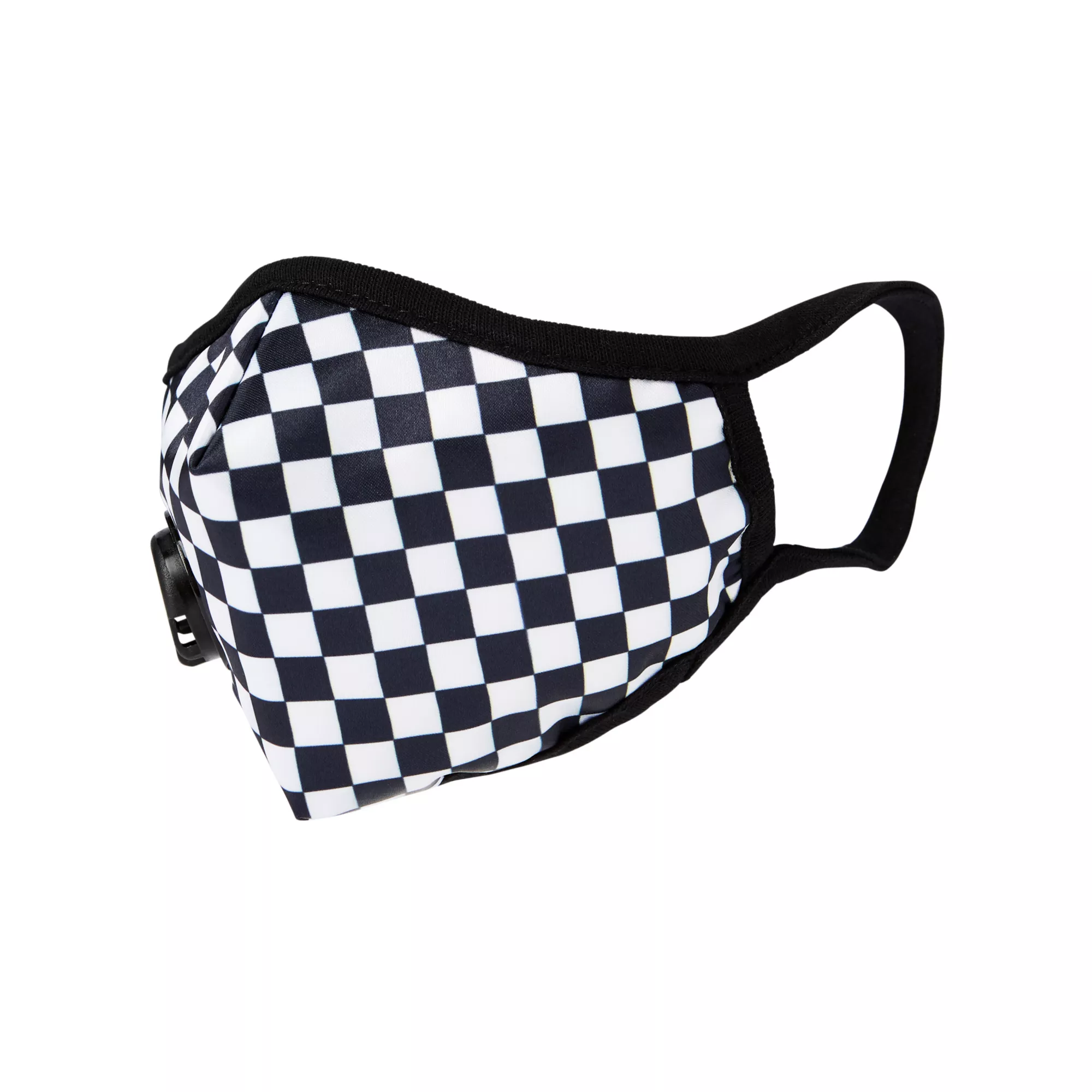 Checkered Black and White Face Mask at Spencer's