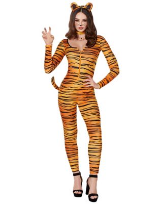 Adult Tiger Catsuit Costume - Spirithalloween.com