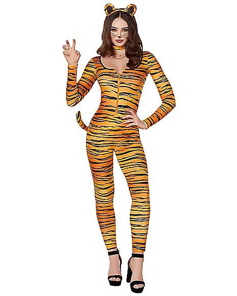 Adult Tiger Catsuit Costume - Spirithalloween.com