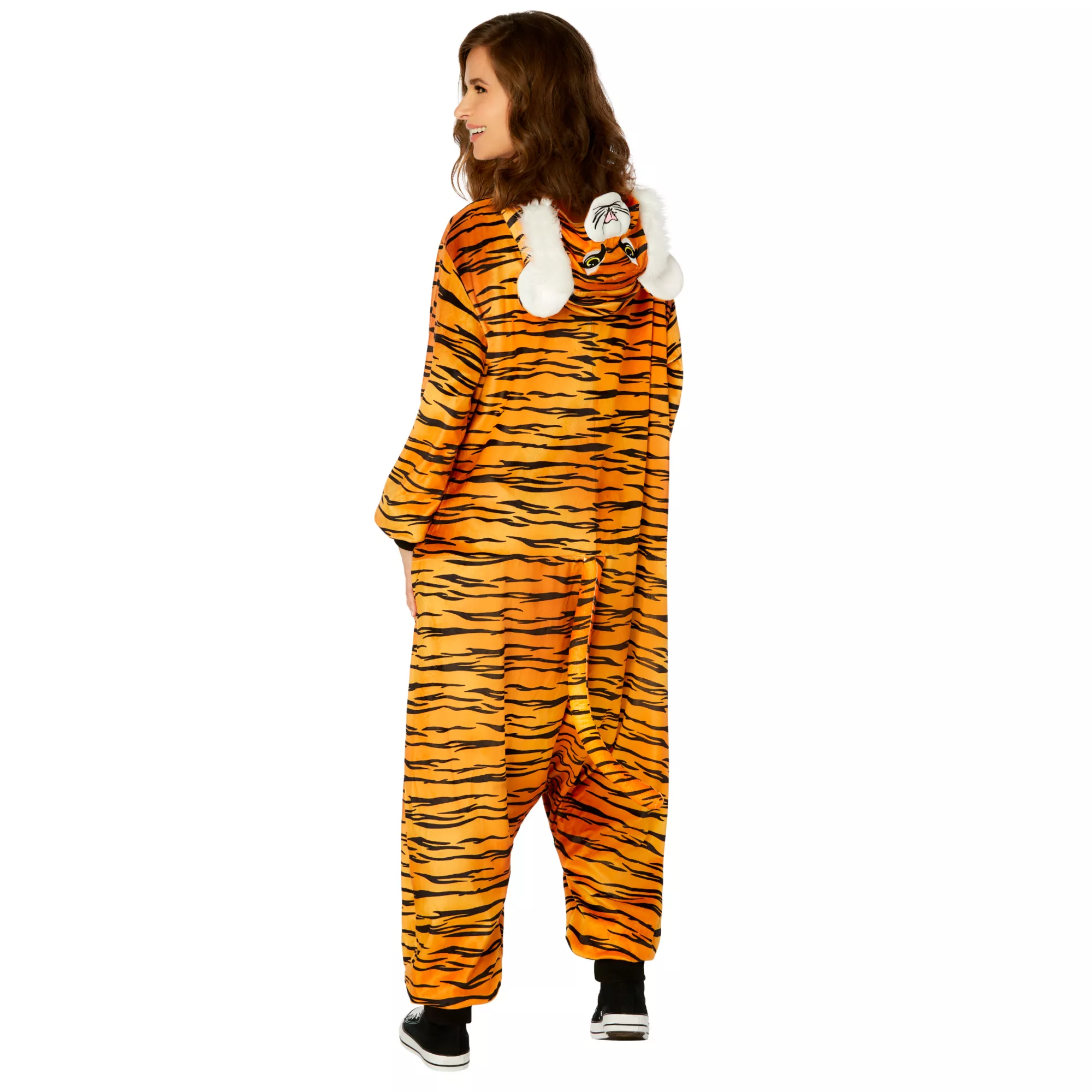 Adult Tiger Jumpsuit Costume at Spirit Halloween