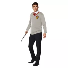 Adult Gray Gryffindor Sweater - Harry Potter at Spirit Halloween