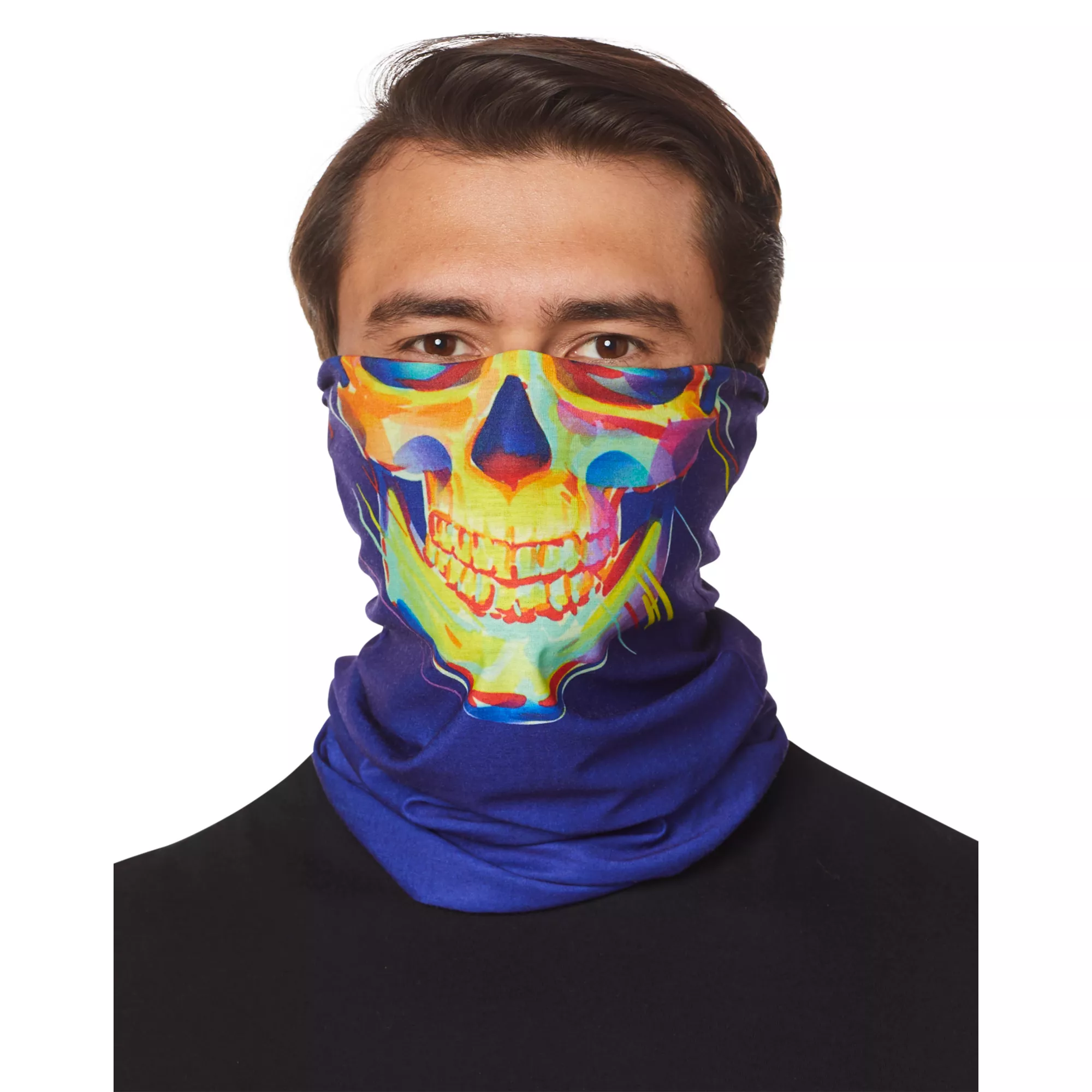 Neon Skull Face Gaitor at Spencer's