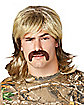 Blond Mullet Wig With Mustache