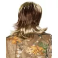 Blond Mullet Wig With Mustache at Spirit Halloween