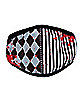 Kids Bloody Checkered Stripes Face Mask