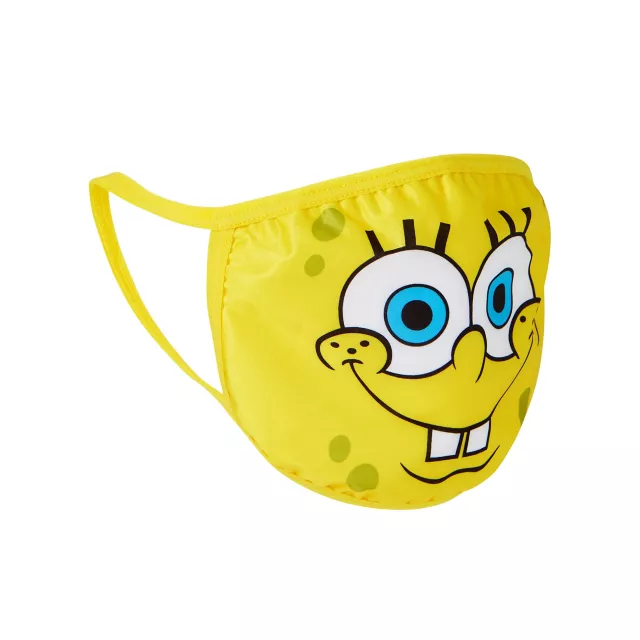 Smile SpongeBob SquarePants Face Mask at Spencer's