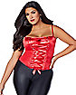 Red Lace-Up Plus Size Corset