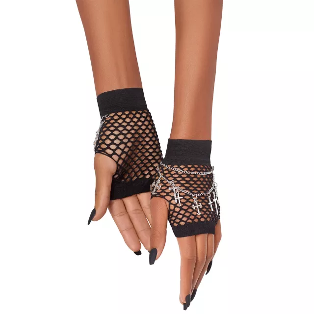 Mesh Chain Gloves - Spirithalloween.com