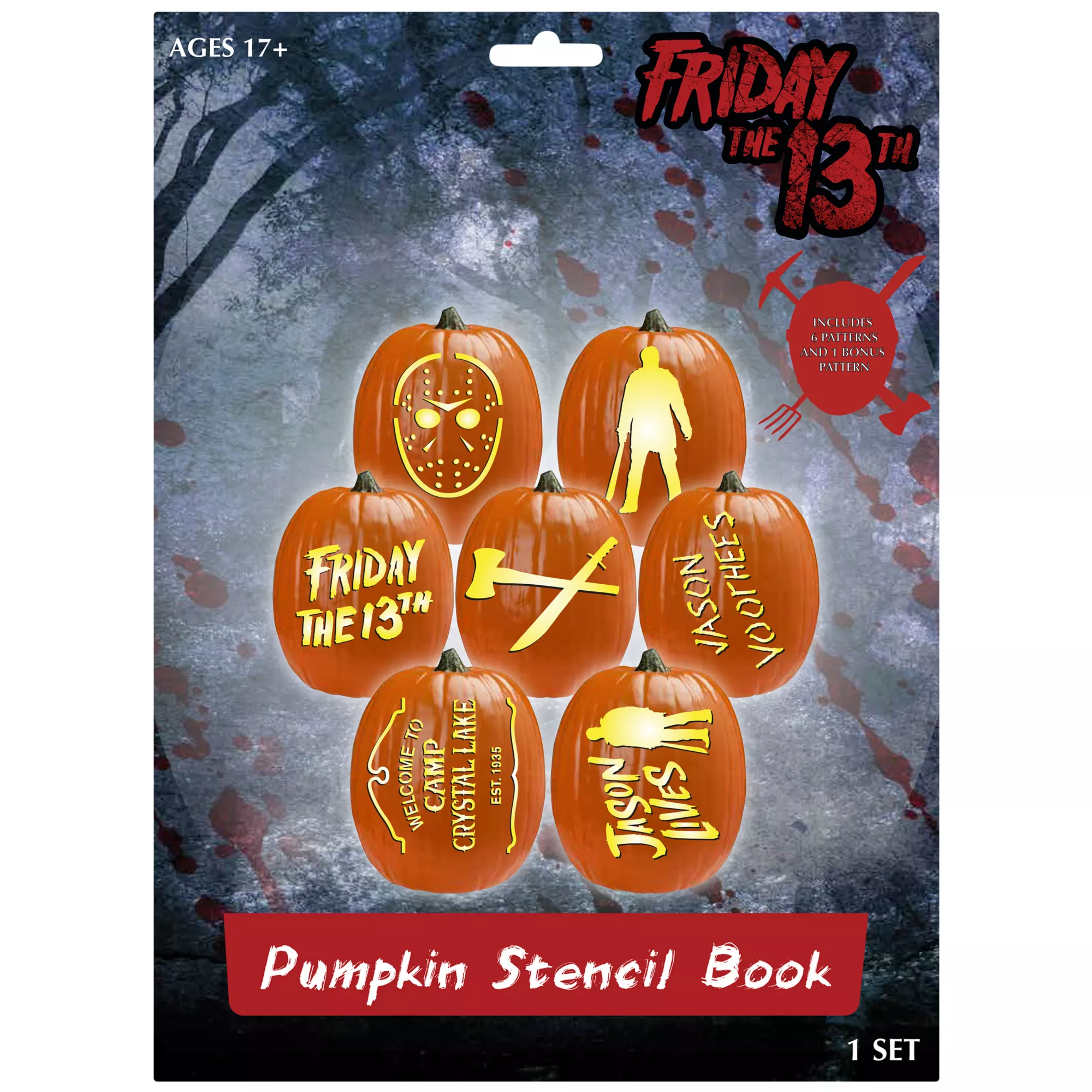 Friday the 13th Pumpkin Stencil Book at Spirit Halloween