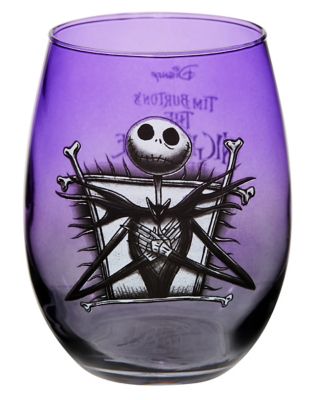 Disney The Nightmare Before Christmas 20-Ounce Stemless Wine Glasses | Set of 2