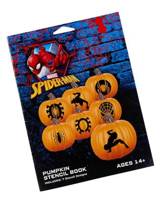 spiderman logo pumpkin template