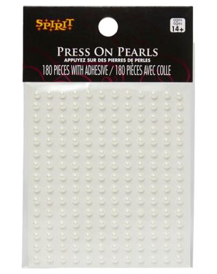 White Press On Pearls