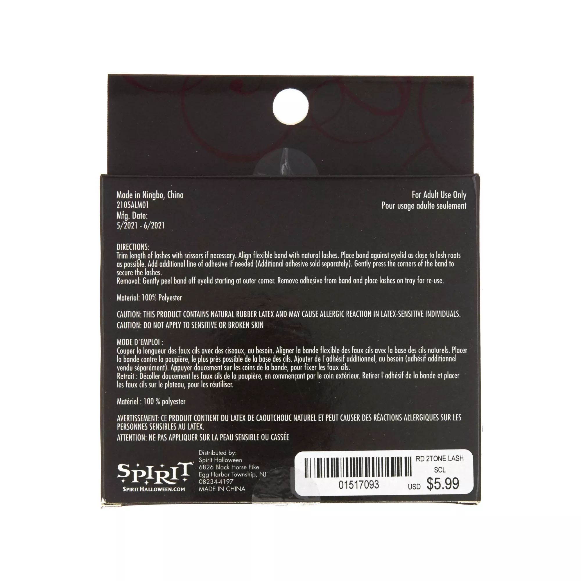 Red Eyelashes at Spirit Halloween