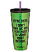 We're Dead Beetlejuice Cup with Straw
