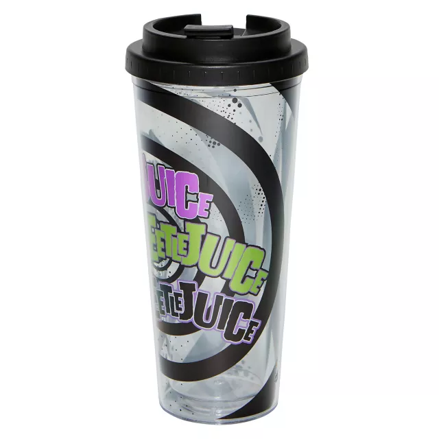 Spiral Beetlejuice Travel Tumbler at Spencer's