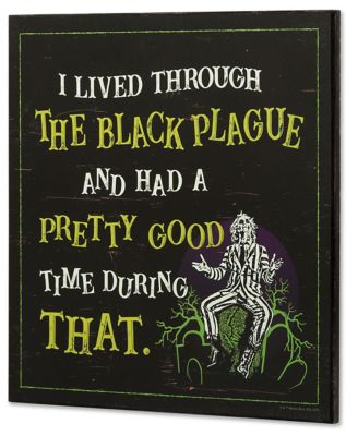Black Plague Beetlejuice Sign