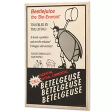 Advertisement Beetlejuice Sign at Spirit Halloween