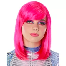 Pink Side Swept Pageboy Wig at Spirit Halloween