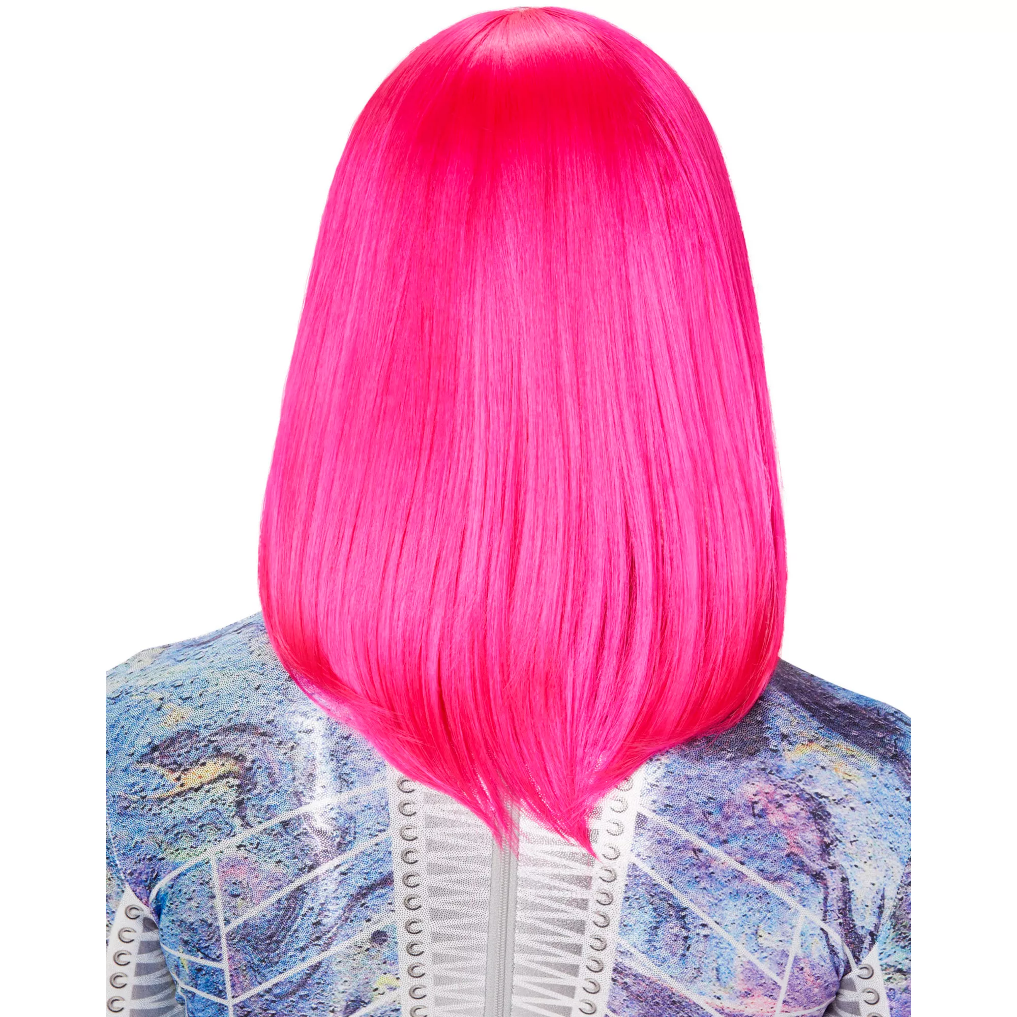 Pink Side Swept Pageboy Wig at Spirit Halloween