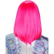Pink Side Swept Pageboy Wig at Spirit Halloween