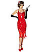 Adult Red Sequin Flapper Dress