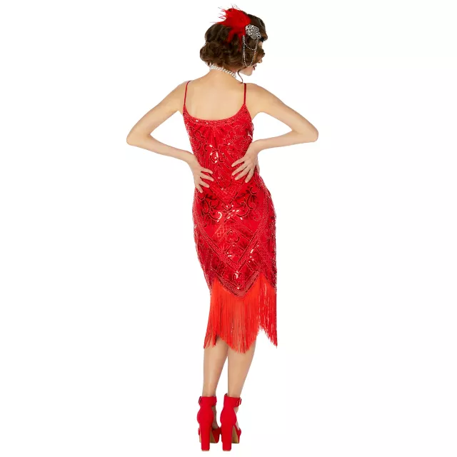 Adult Red Sequin Flapper Dress at Spirit Halloween