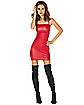 Adult Red Faux Leather Tube Dress