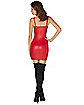 Adult Red Faux Leather Tube Dress