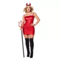 Adult Red Faux Leather Tube Dress at Spencer's