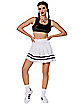 White Striped Pleated Cheerleader Skirt