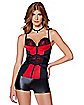 Red and Black Lace Corset