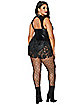 Adult Faux Leather and Lace Bodysuit