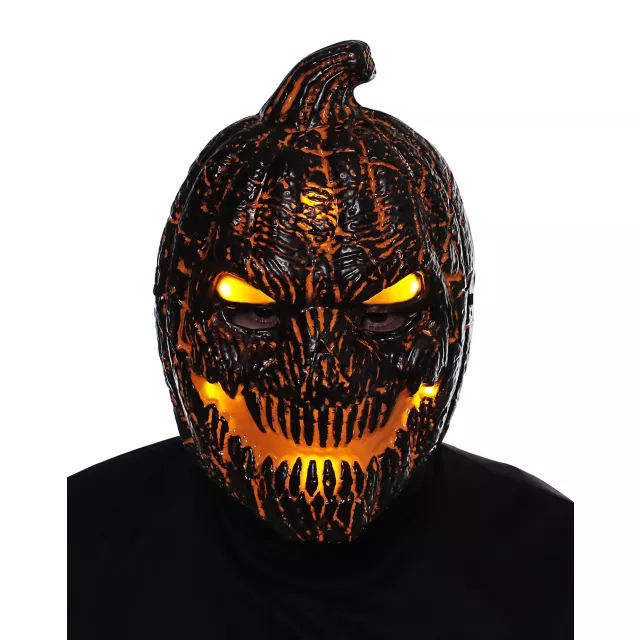 Kids Light-Up Pumpkin Half Mask at Spirit Halloween