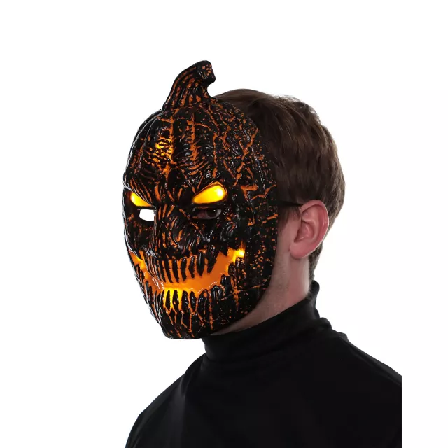 Kids Light-Up Pumpkin Half Mask at Spirit Halloween