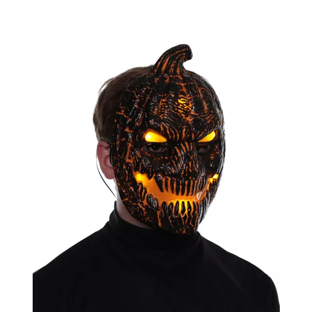 Kids Light-Up Pumpkin Half Mask at Spirit Halloween