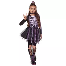 Kids Purple Punk Gothic Skeleton Costume at Spirit Halloween