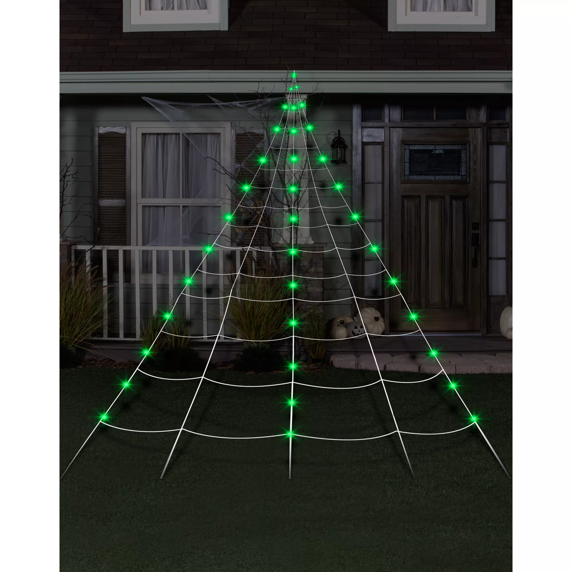 10 ft. Light-Up Green Spider Web at Spirit Halloween