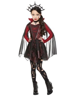 Halloween Vampire Demon Costume for Girls Masquerade Dress Up Party  Clothing Kids Cosplay Witch Gothic Devil Queen Gown Dresses